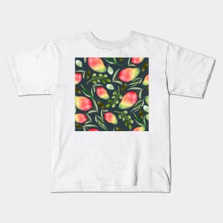 Mangoes and Greenery | Watercolor | Pattern Kids T-Shirt